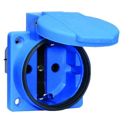 Schutzkontakt-Anbausteckdose gerade, QUICK-CONNECT schraubloser Steckkontakt 16A 3p 250V IP54