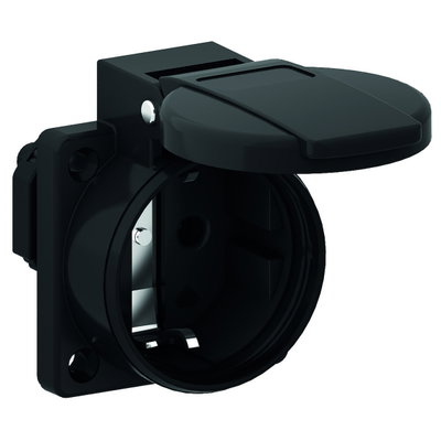Schutzkontakt-Anbausteckdose gerade, QUICK-CONNECT schraubloser Steckkontakt 16A 3p 250V IP54