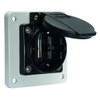 Schutzkontakt-Anbausteckdose gerade, QUICK-CONNECT schraubloser Steckkontakt 16A 3p 250V IP54