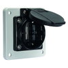 Schutzkontakt-Anbausteckdose gerade, QUICK-CONNECT schraubloser Steckkontakt 16A 3p 250V IP54