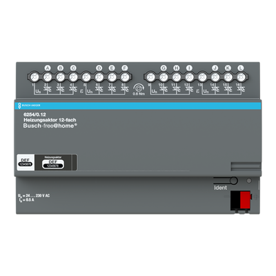 Heizungsaktor, 12fach, 230 V, REG, BJE für Busch-free@home®   