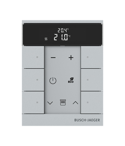 Busch-Tenton®, RTR, 6-fach, alusilber, mit Display, für Busch-free@home®