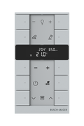 Busch-Tenton®, RTR IAQ, 10-fach, alusilber, mit Display, für Busch-free@home®