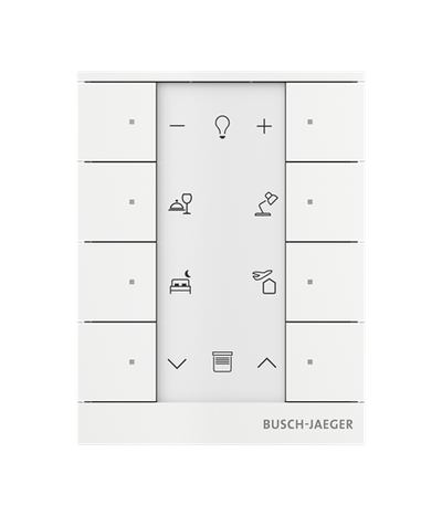 Busch-Tenton®, 8-fachBedienelement, weiß matt, für Busch-free@home®