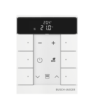 Busch-Tenton®, RTR, 6-fach, weiß matt, mit Display, für Busch-free@home®