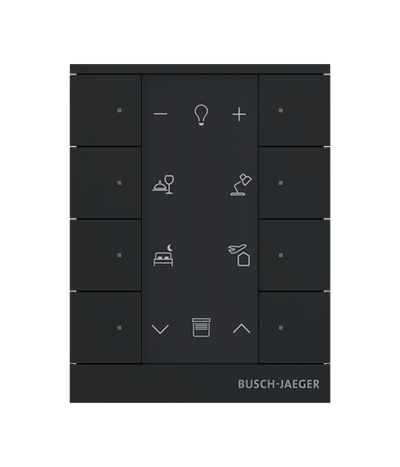 Busch-Tenton®, 8-fach, Bedienelement, schwarz matt, für Busch-free@home®   