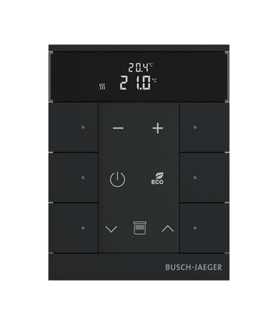 Busch-Tenton®, RTR, 6-fach, schwarz matt, mit Display, für Busch-free@home®   