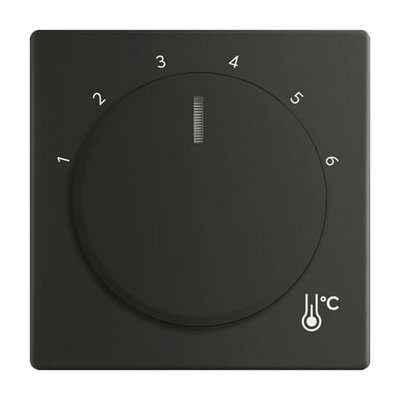Zentralscheibe mit Aufdruck Skala 1 … 6 für Temperaturregler Drehknopf schwarz 