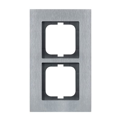 Abdeckrahmen 2-fach edelstahl - carat®   