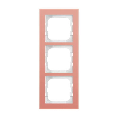 Abdeckrahmen 3-fach Glas Koralle - Busch-axcent® pur   