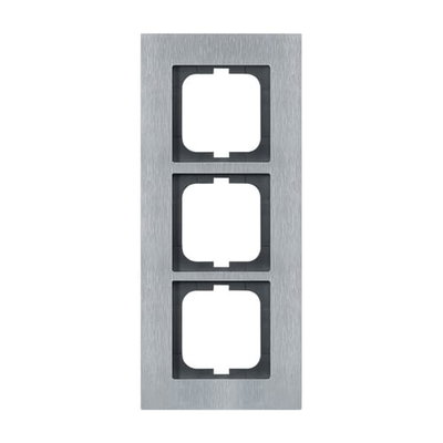 Abdeckrahmen 3-fach edelstahl - carat®   