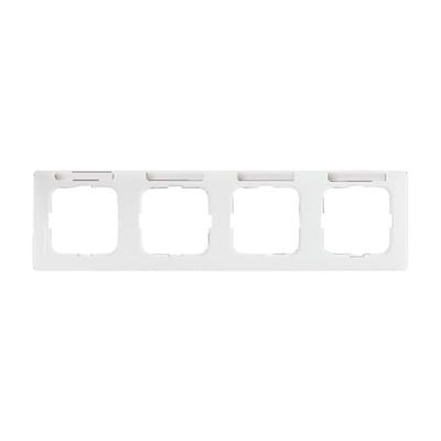 Abdeckrahmen mit Sichtfenster, waagerecht mit Beschriftungsfeld 4-fach