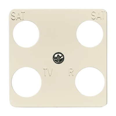 Zentralscheibe 50x50 mm TV / SAT 4-fach weiß - Busch-Duro 2000® SI   
