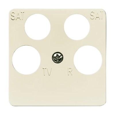 Zentralscheibe 50x50 mm TV / SAT 4-fach weiß - Busch-Duro 2000® SI   