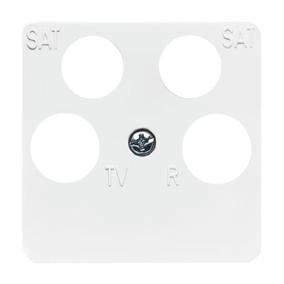 Zentralscheibe 50x50 mm TV / SAT 4-fach alpinweiß - Reflex SI   