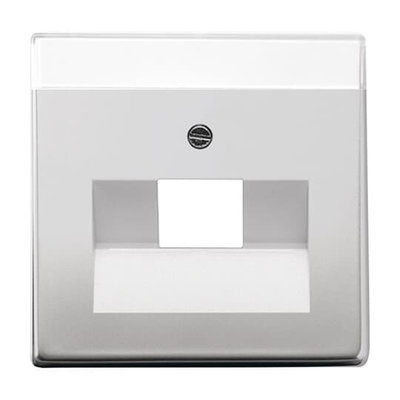 Zentralscheibe mit Beschriftungsfeld UAE/IAE (ISDN) 1-fach edelstahl - pur