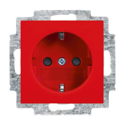 SCHUKO® Steckdosen-Einsatz Safety+ rot - Busch-balance® SI