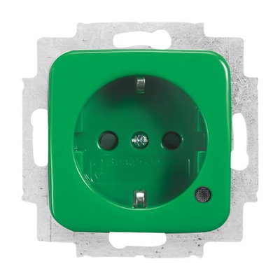 SCHUKO® Steckdosen-Einsatz Safety+ mit LED Kontrolllicht /grün grün - Reflex SI