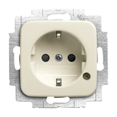 SCHUKO® Steckdosen-Einsatz Safety+ mit LED Kontrolllicht /grün weiß -