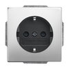 SCHUKO® Steckdosen-Einsatz Safety+ ohne Spreize edelstahl - pur edelstahl