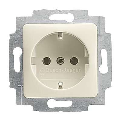 SCHUKO® Steckdosen-Einsatz 50x50 mm weiß - Busch-Duro 2000® SI   