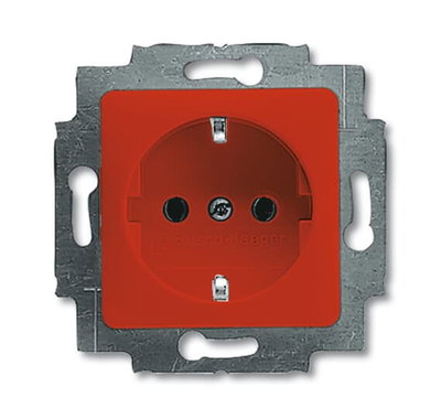 SCHUKO® Steckdosen-Einsatz 50x50 mm rot - Reflex SI   