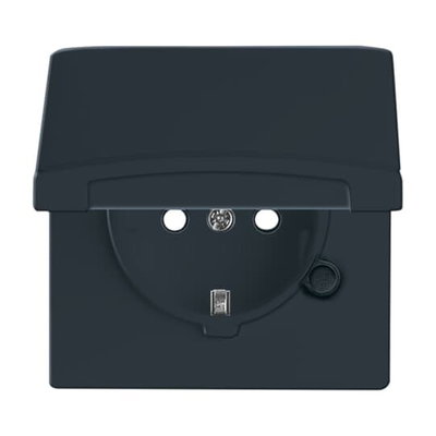 SCHUKO® Steckdosen-Einsatz Safety+ mit Klappdeckel anthrazit - Allwetter 44®