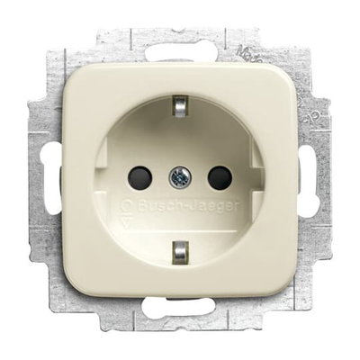 SCHUKO® Steckdosen-Einsatz Safety+ ohne Spreize weiß - Busch-Duro 2000® SI