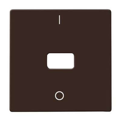 Wippe mit Aufdruck Symbol "0 und 1" offen für Symbol für Taster, 1-fach braun -