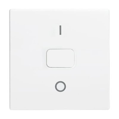 Wippe mit Aufdruck Symbol "0 und 1" mit neutraler Kalotte für Taster, 1-fach