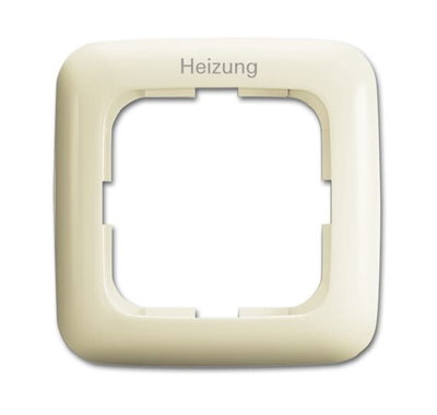 Abdeckrahmen mit Aufdruck "Heizung" 1-fach weiß - Busch-Duro 2000® SI   