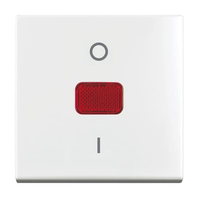 Wippe mit roter Kalotte, mitAufdruck "0 - 1" anschraubbar (Halteelement)