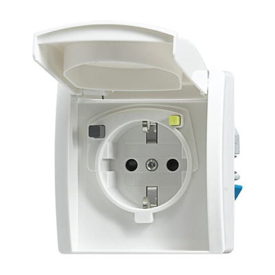 FI-SCHUKOMAT SCHUKO® Steckdose mit Fehlerstrom-Schutzschalter   