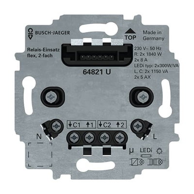 Relais-Einsatz flex 2-fach 230 V   