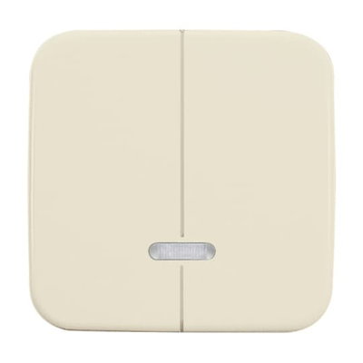 Bedienelement für Dimmer Doppeltaster mit Glimmlampe weiß - Busch-Duro 2000® SI