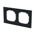 Abdeckrahmen 2-fach schwarz matt - Busch-art linear®