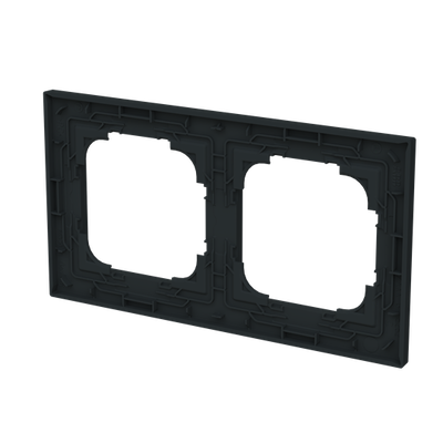 Abdeckrahmen 2-fach schwarz matt - Busch-art linear®   