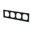 Abdeckrahmen 4-fach schwarz matt - Busch-art linear®   