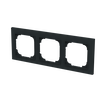 Abdeckrahmen 3-fach schwarz matt - Busch-art linear®   