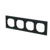 Abdeckrahmen 4-fach schwarz matt - Busch-art linear®   