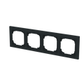 Abdeckrahmen 4-fach schwarz matt - Busch-art linear®