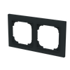 Abdeckrahmen 2-fach schwarz matt - Busch-art linear®   