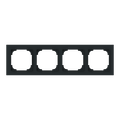 Abdeckrahmen 4-fach schwarz matt - Busch-art linear®