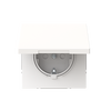 SCHUKO® Steckdosen-Einsatz Safety+ mit Klappdeckel studioweiß matt - Busch-art