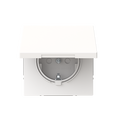 SCHUKO® Steckdosen-Einsatz Safety+ mit Klappdeckel studioweiß matt - Busch-art
