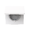 SCHUKO® Steckdosen-Einsatz Safety+ mit Klappdeckel studioweiß - Busch-art