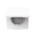 SCHUKO® Steckdosen-Einsatz Safety+ mit Klappdeckel studioweiß - Busch-art