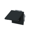 SCHUKO® Steckdosen-Einsatz Safety+ mit Klappdeckel schwarz matt - Busch-art