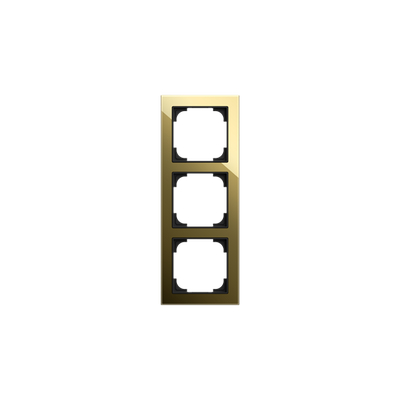 Abdeckrahmen 3-fach Glas schwarz/gold - Busch-art linear®   