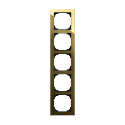 Abdeckrahmen 5-fach Glas schwarz/gold - Busch-art linear®   